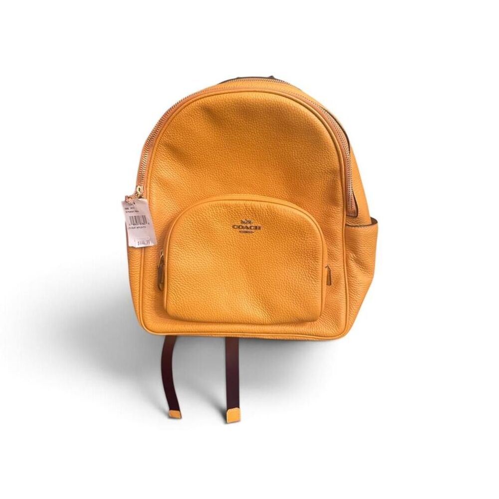 Coach  Mini Court Mustard Yellow Backpack
